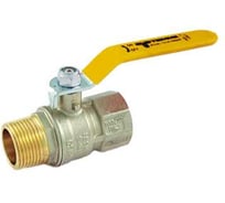 Кран шаровой для газа Tiemme TORNADO рычаг, 3/4 НВ, желтый 2390014