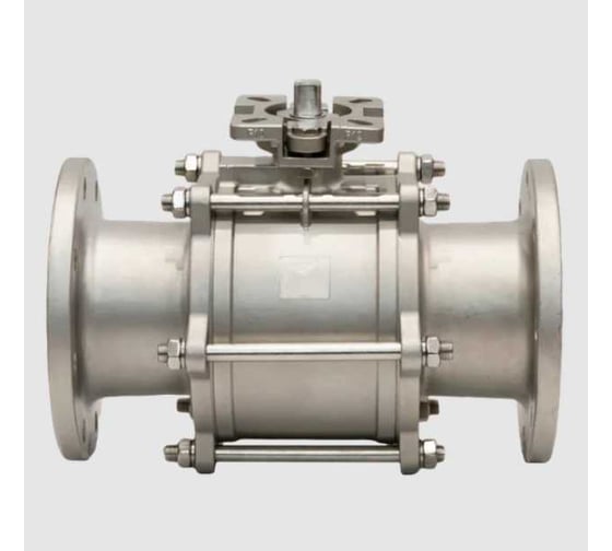 Кран шаровый фланцевый под привод нержавеющий NEWKEY (3PC), AISI316TI DN 125 (5), PN40 NK-BFp125/6ti 1