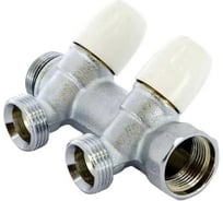 Коллектор Tiemme 2 отверстия, регулируемый 1x1/2(16) MAXIMA (никель) 1860022 1868K