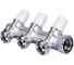 Коллектор Tiemme MAXIMA 3 отверстия, регулируемый, 1x1/2(16), никель 1860021 1868K 1