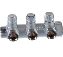 Коллектор запорно-балансировочный FAR 1 на 3 отвода 3/4EU c вставкой под уплотнение FK 3870 134UN