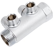 Коллектор запорно-балансировочный FAR 3/4 на 2 отвода 1/2EU c вставкой под уплотнение FK 3860 3412UN