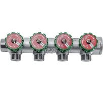 Коллектор регулирующий FAR 3/4 (ВР-НР) с 4 отв. 1/2EU с вставкой под плоское уплотнение FK 3824 3412UN