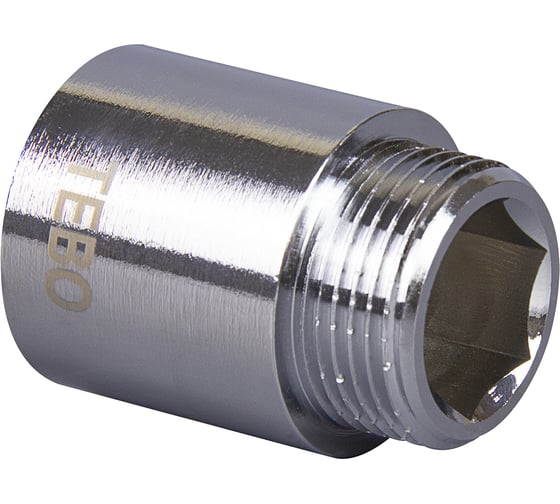 Удлинитель хромированный ВН/НАР TEBO 1/2"x80мм латунь T-ЛР.У.2.12-80.ХР.CN 1