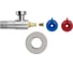 Кран для стиральной машины MPF 1/2" на 3/4" угловой, для бытовой техники, с отражателем н/н (с кран-буксой) сталь AISI304 ИС.081196 3