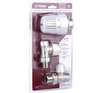 Комплект термостатический для радиаторов №1 TEBO 1/2 прямой термоклапан клапан запорный термоголовка T-TA.700.12к.CN