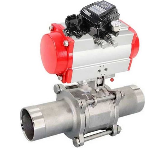 Кран шаровой DN.ru 304-304-PTFE-W-ISO-H Ду50 Ру40 пневмопривод SA-105, пневмопозиционер EPRP1-NU-Fb-08 D160-54795 1