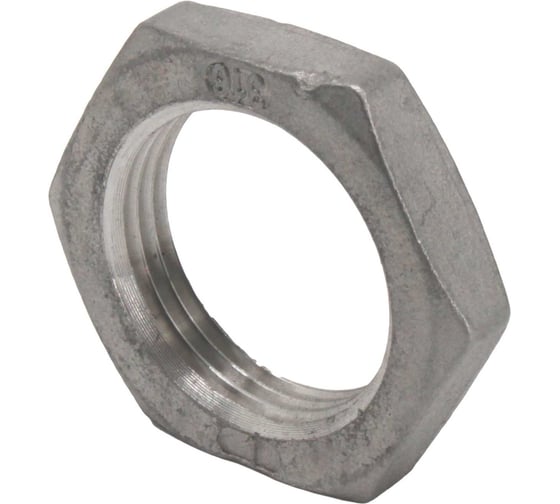 Контргайка NEWKEY 6-гранная нержавеющая, AISI316 DN25 (1), (CF8M), PN16 набор 2 шт NAB2-NK-HNF25/6