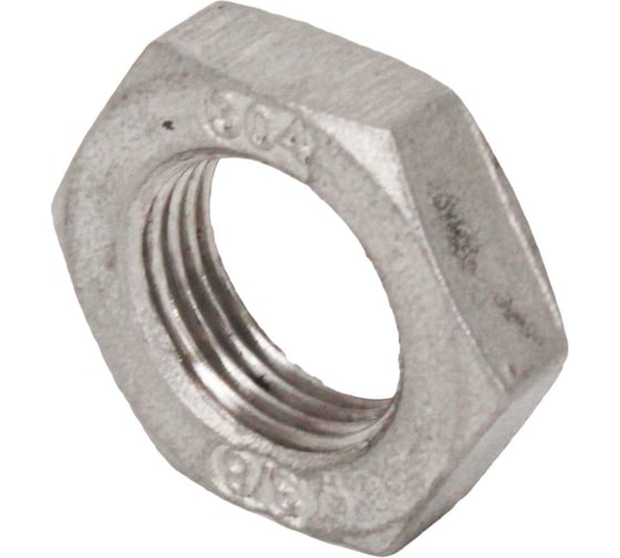 Контргайка NEWKEY 6-гранная нержавеющая, AISI304 DN10 (3/8), (CF8), PN16 набор 4 шт NAB4-NK-HNF10/4