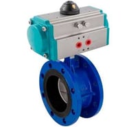 Затвор дисковый NEWKEY фланцевый чугунный, DN100 (4), с двухосторонним пневмоприводом AT105D NK-DZiF100*AT105D