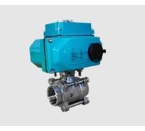 Кран шаровой муфтовый NEWKEY (3PC), AISI304 DN65 (2_1/2), с электроприводом AC 220V (С-10) NK-BMTp65/4*PEAH100