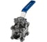Кран шаровой муфтовый NEWKEY (3PC), AISI316 DN32 (1_1/4), с электроприводом AC 220V (С-05) NK-BMTp32/6*PEAH50 3
