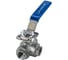 Кран шаровой трёхходовой NEWKEY L-тип, AISI304 DN15 (1/2), с двухсторонним пневмоприводом AT52D NK-BTl15/4*AT52D 3
