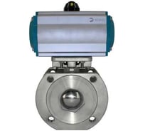 Кран шаровой межфланцевый NEWKEY AISI304 DN40 (1_1/2), с двухсторонним пневмоприводом AT63D NK-BIFp40/4*AT63D