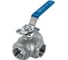 Кран шаровый трёхходовой NEWKEY L-тип, AISI304 DN40 (1_1/2), с односторонним пневмоприводом AT75S NK-BTl40/4*AT75S 3