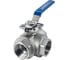 Кран шаровый трёхходовой NEWKEY L-тип, AISI304 DN50 (2), с электроприводом AC 220V (С-05) NK-BTl50/4*PEAH50 3