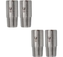 Ниппель приварной NEWKEY нержавеющий, AISI316 DN 8 (1/4), (CF8M), PN16, набор 4 шт NAB4-NK-NE8/6