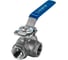 Кран шаровый трёхходовой NEWKEY L-тип, AISI316 DN25 (1), с электроприводом AC 24V (C-03) NK-BTl25/6*PEAL30 3