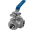 Кран шаровый трёхходовой NEWKEY L-тип, AISI316 DN40 (1_1/2), с электроприводом AC 24V (С-05) NK-BTl40/6*PEAL50 3