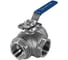 Кран шаровый трёхходовой NEWKEY L-тип, AISI316 DN50 (2), с электроприводом AC 24V (С-05) NK-BTl50/6*PEAL50 3