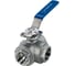 Кран шаровый трёхходовой NEWKEY L-тип, AISI316 DN32 (1_1/4), с электроприводом AC 380V (С-05) NK-BTl32/6*PEAHH50 3