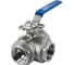 Кран шаровый трёхходовой NEWKEY T-тип, AISI316 DN50 (2), с электроприводом AC 220V (С-05) NK-BTt50/6*PEAH50 3