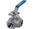 Кран шаровый трёхходовой NEWKEY T-тип, AISI304 DN40 (1_1/2), с двухсторонним пневмоприводом AT75D NK-BTt40/4*AT75D 3