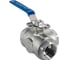 Кран шаровый трёхходовой NEWKEY T-тип, AISI316 DN50 (2), с электроприводом AC 380V (С-05) NK-BTt50/6*PEAHH50 3