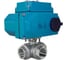 Кран шаровый трёхходовой NEWKEY T-тип, AISI304 DN20 (3/4), с электроприводом AC 220V (С-03) NK-BTt20/4*PEAH30 1