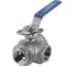 Кран шаровый трёхходовой NEWKEY T-тип, AISI316 DN40 (1_1/2), с электроприводом AC 24V (С-05) NK-BTt40/6*PEAL50 3