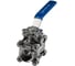 Кран шаровой муфтовый NEWKEY (3PC), AISI304 DN32 (1_1/4), с односторонним пневмоприводом AT52S NK-BMTp32/4*AT52S 3
