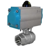Кран шаровой муфтовый NEWKEY (2PC), AISI304 DN65 (2_1/2), с односторонним пневмоприводом AT92S NK-BMp65/4*AT92S