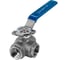 Кран шаровый трёхходовой NEWKEY T-тип, AISI316 DN25 (1), с двухсторонним пневмоприводом AT52D NK-BTt25/6*PPD52 3