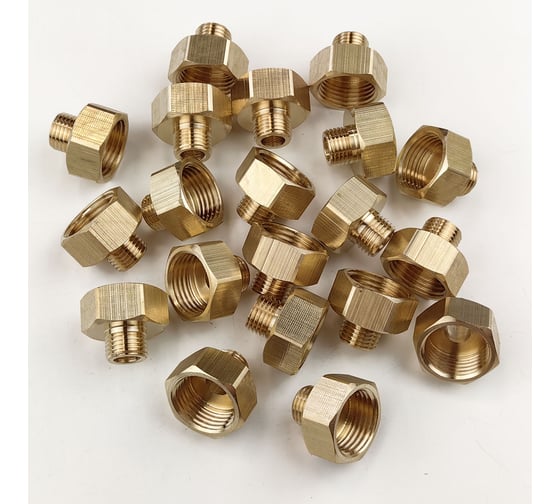 Переходник Профитт латунь, 1/2" ВР х 1/4" НР, 20 шт. 9274832 1