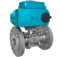 Кран шаровый фланцевый NEWKEY (3PC), DN15 (1/2), AISI304, PN16, с электроприводом AC 220V (С-03) NK-BFp15/4*PEAH30
