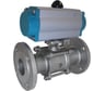 Кран шаровый фланцевый NEWKEY (3PC), DN20 (3/4), AISI304, PN16, с односторонним пневмоприводом AT52S NK-BFp20/4*AT52S
