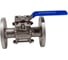 Кран шаровый фланцевый NEWKEY (3PC), DN40 (1_1/2), AISI304, PN16, с односторонним пневмоприводом AT75S NK-BFp40/4*AT75S 3