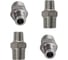 Ниппель резьбовой переходной нержавеющий NEWKEY AISI304 DN10 х DN6 (3/8 х 1/8), (CF8), PN16, набор 4 шт NAB4-NK-NMH10х6/4 2