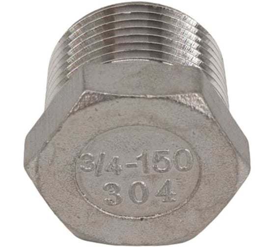 Заглушка Н/Р 6-ти гранная нержавеющая NEWKEY AISI304 DN20 (3/4), (CF8), PN16, набор 4 шт NAB4-NK-DT20/4