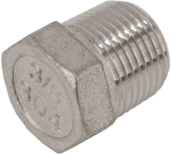 Заглушка Н/Р 6-ти гранная нержавеющая NEWKEY AISI304 DN10 (3/8), (CF8), PN16, набор 6 шт NAB6-NK-DT10/4