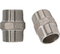 Ниппель резьбовой нержавеющий NEWKEY AISI316 DN25 (1), (CF8M), PN16, набор 2 шт NAB2-NK-NM25/6