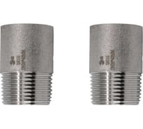 Ниппель NEWKEY приварной нержавеющий, AISI316 DN20 (3/4), (CF8M), PN16 набор 2 шт NAB2-NK-NE20/6