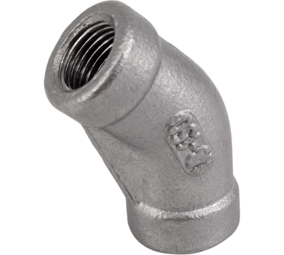 Отвод трубный резьбовой NEWKEY вр/вр 45 нержавеющий, AISI304 DN6 (1/8), (CF8), PN16, набор 4 шт NAB4-NK-FEDD45_6/4 1