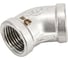 Отвод резьбовой NEWKEY вр/вр 45 нержавеющий, AISI304 DN15 (1/2), (CF8), PN16, набор 2 шт NAB2-NK-FEDD45_15/4 3