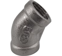 Отвод резьбовой NEWKEY трубный вр/вр 45 нержавеющий, AISI304 DN8 (1/4), (CF8), PN16, набор 4 шт NAB4-NK-FEDD45_8/4