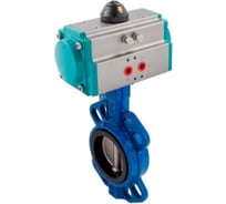 Затвор дисковый межфланцевый чугунный NEWKEY DN100 (4), с двусторонним пневмоприводом AT63D NK-DZi100*AT63D