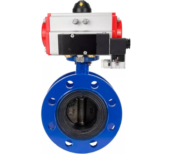Затвор дисковый GGG40-304-EPDM-2W-F-R Ду300 Ру16 пневмопривод DA-210, пневмораспределитель 24VDC DN.ru D050-56065 1