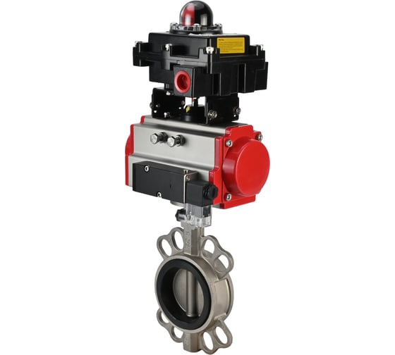 Затвор дисковый 316-316-VITON-2W-Fb Ду300 Ру16, пневмопривод DA-140, пневмораспределитель 24VDC, БКВ LSB-410 DN.ru D050-85461 1