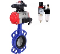 Затвор дисковый WCB-316L-NBR Ду125 Ру16, пневмопривод DA-105, пневмораспределитель (2EM) 220VAC, БКВ LSB-410, БПВ DN.ru D050-85637