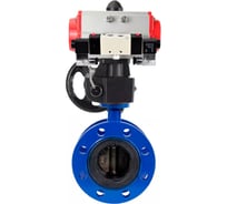 Затвор дисковый GGG40-304-EPDM-2W-F-H Ду150 Ру16 пневмопривод DA-130, пневмораспределитель (2EM) 220VAC, ручной дублёр HDM-3 DN.ru D050-56357
